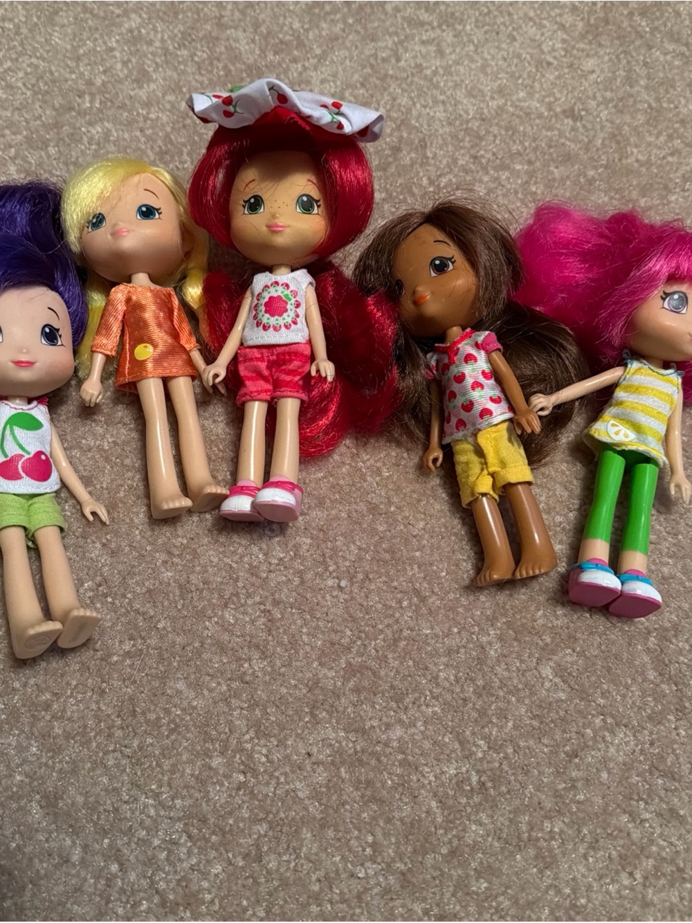 Lot Of 5 6-inch Hasbro Various Strawberry Shortcake dolls